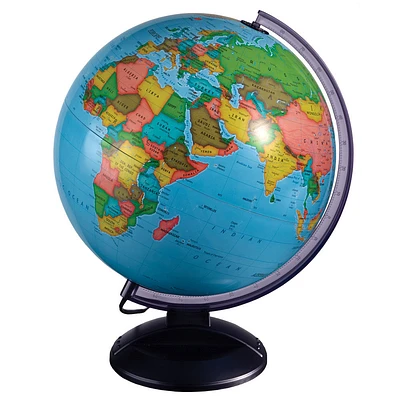 EduScience - Globe terrestre illuminé jour et nuit de 30 cm - Notre exclusivité