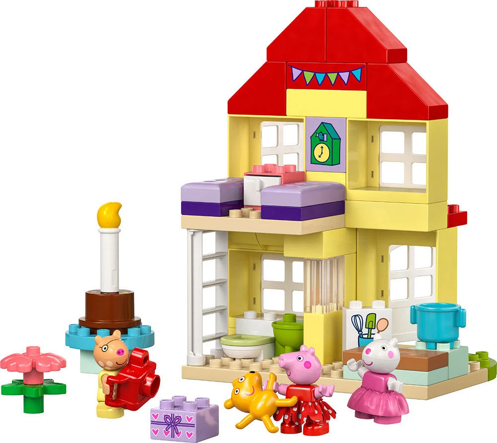 LEGO DUPLO Peppa Pig Birthday House, Build & Rebuild Toddler Toy, 10433