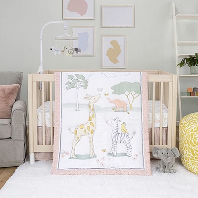 Sammy & Lou 4 Piece Crib Bedding Set - Sweet Safari