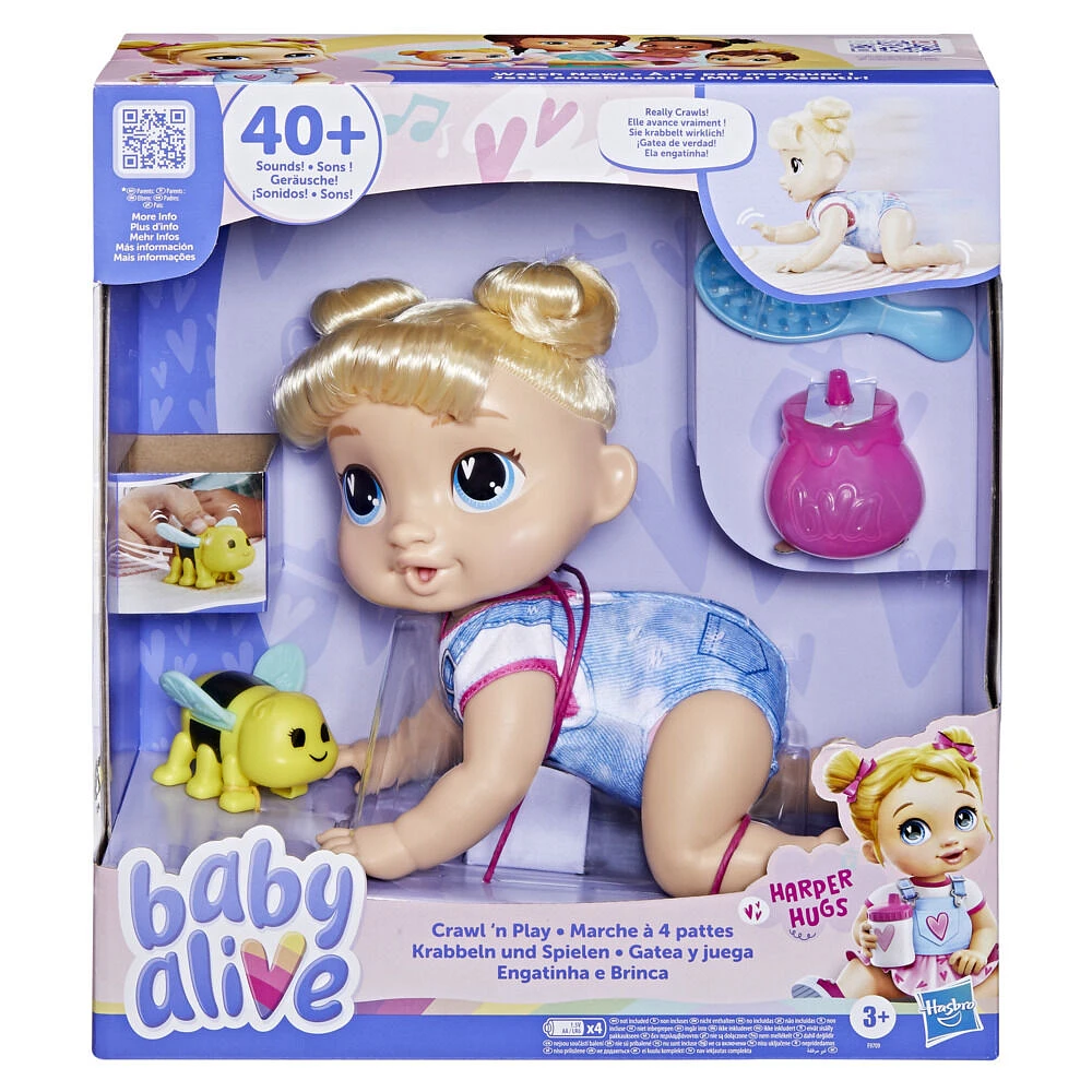 Baby Alive Crawl 'n Play Harper Hugs Electronic Baby Doll