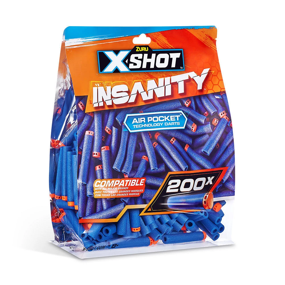 Ensemble de recharge de fléchettes X-Shot Insanity (200 fléchettes) par ZURU