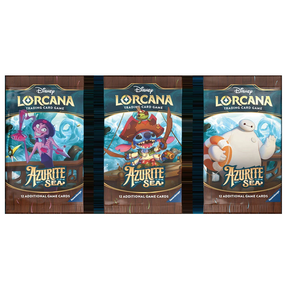 Disney Lorcana TCG : Paquet de Boosters Assortis Azurite Sea (12 Cartes)