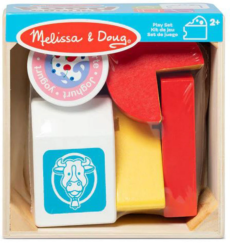 Melissa and Doug - Groupes d'aliments en bois PlaySet - Produits laitiers