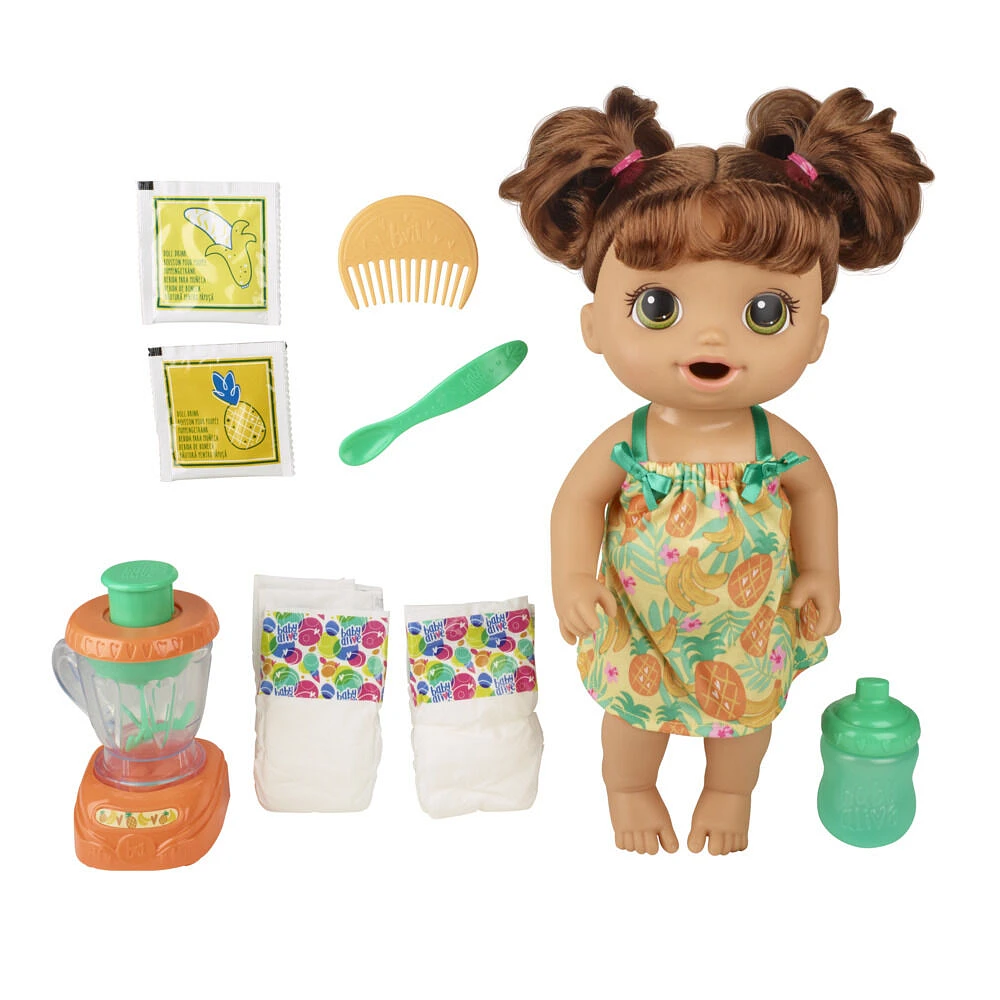 Baby Alive Magical Mixer Baby Doll Tropical Treat, Blender, Accessories, Drinks, Wets, Eats