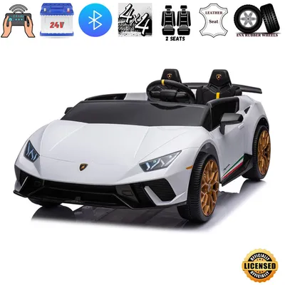 KidsVip 24V Lamborghini Huracan W/RC- White