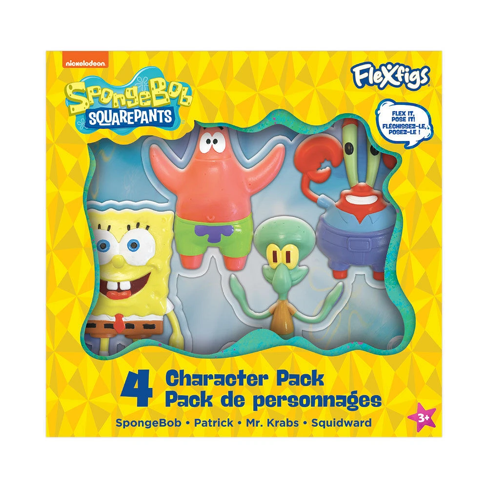 Flexfigs -  Nickeloean Spongebob & Friends 4-Pack (Series 1)