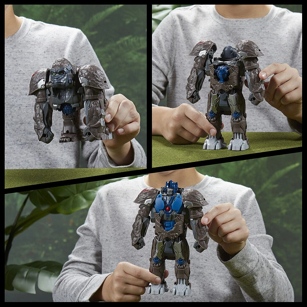 Transformers Toys Transformers: Rise of the Beasts Movie, Smash Changer Optimus Primal Action Figure, 9-inch