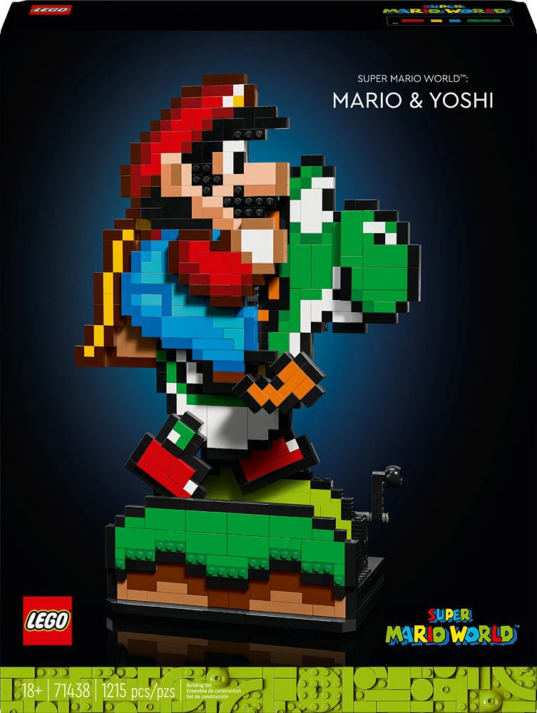 LEGO Super Mario World: Mario & Yoshi, Nintendo Figure, Collectible Set for Adults, 71438