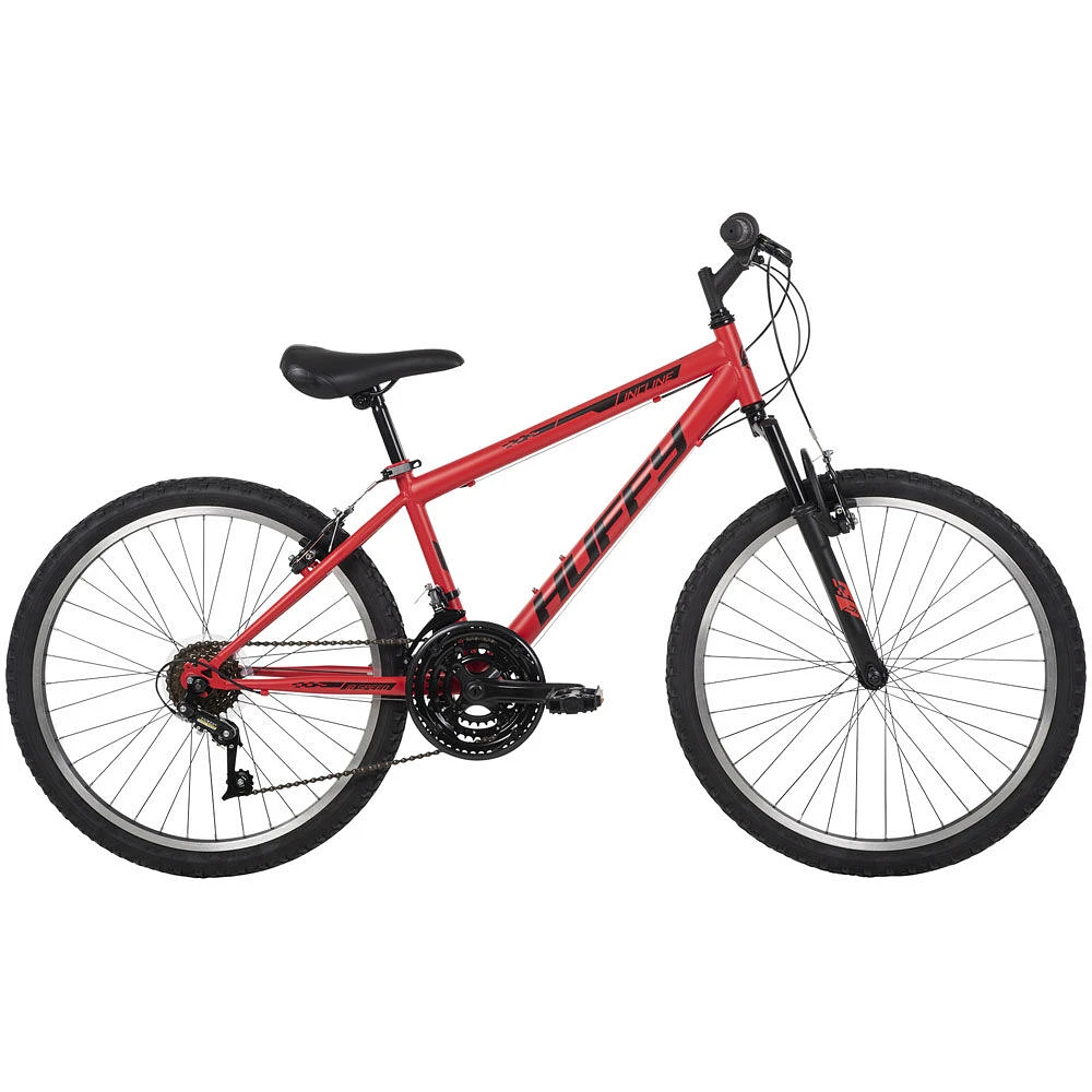 Huffy Incline 24-inch Men's 18-speed Mountain Bike with Front Suspension, Red - R Exclusive