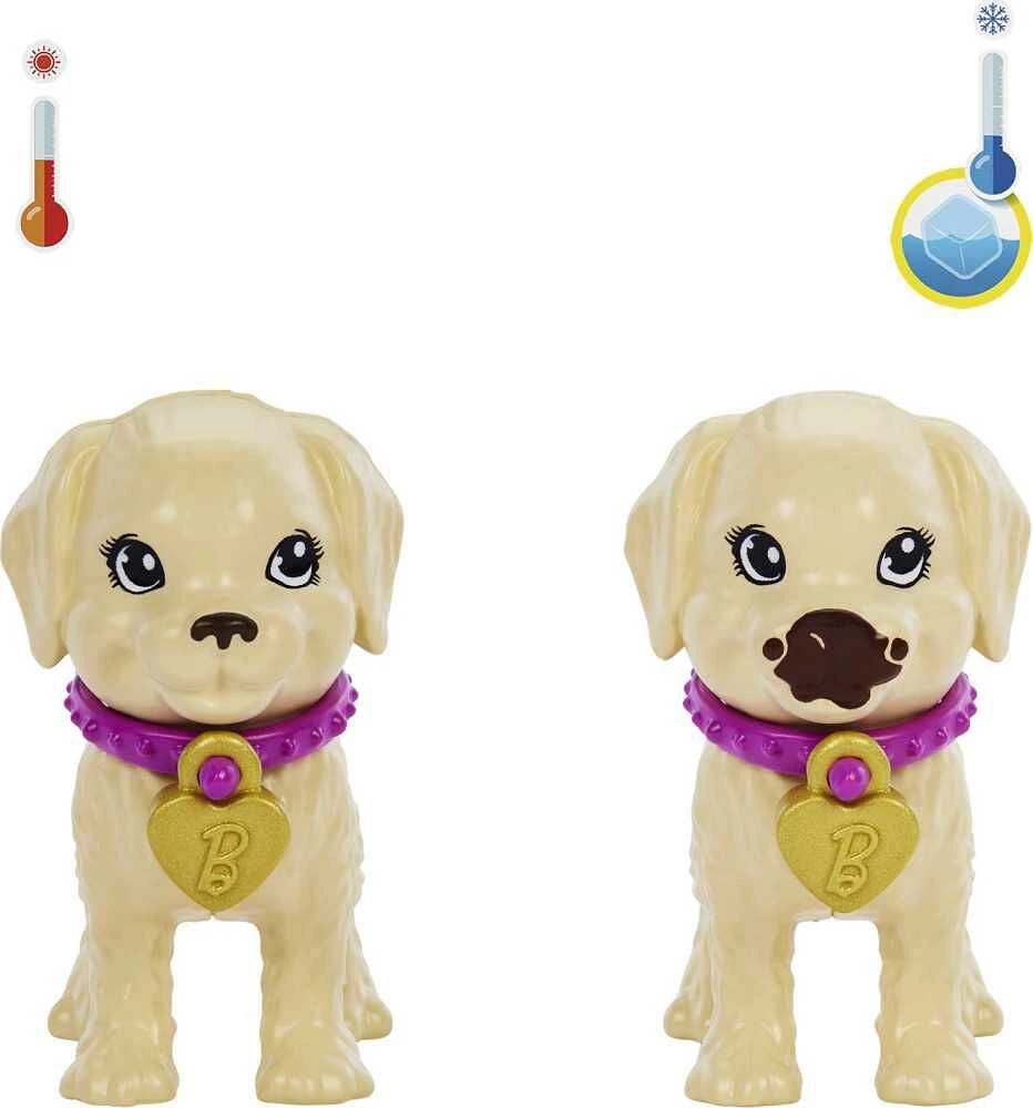 Barbie Barbie Adopte Un Chiot, coffret avec poupée et 2chiots