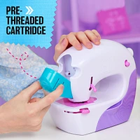 Cool Maker, Stitch 'N Style Fashion Studio, Pre-Threaded Sewing Machine Toy with Fabric and Water Transfer Prints, Arts & Crafts Kids Toys