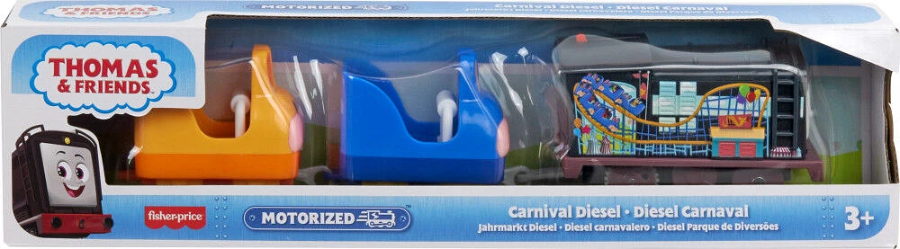 Thomas & Friends Carnival Diesel Motorized Toy Train with Roller Coaster Cars