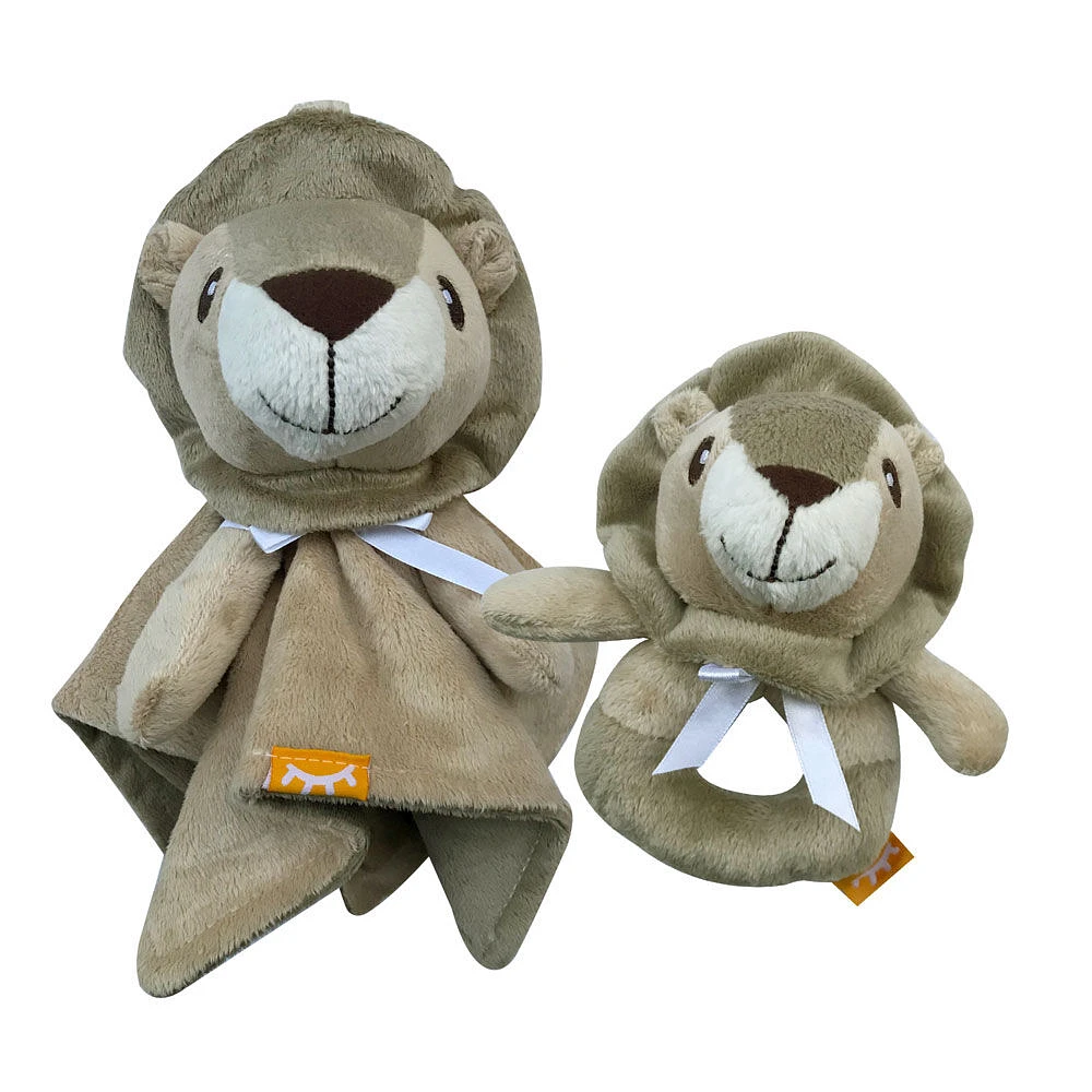 2 Piece Lovie/Rattle Set Lion Simmons Baby