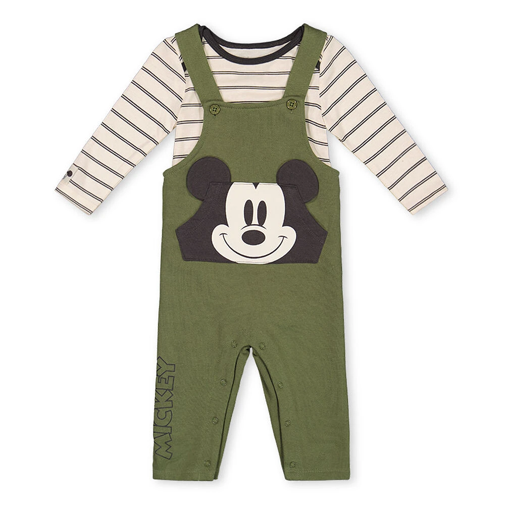 Mickey Mouse ens.Salopette Vert