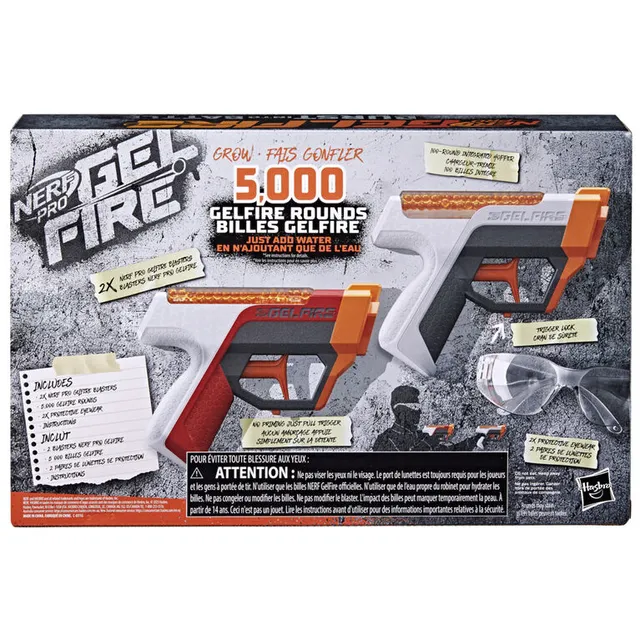 Nerf Pro Gelfire Legion Spring Action Blaster, 5000 Rounds, 130 Hopper,  Protective Eyewear, Slam Fire, Ages 14 & Up