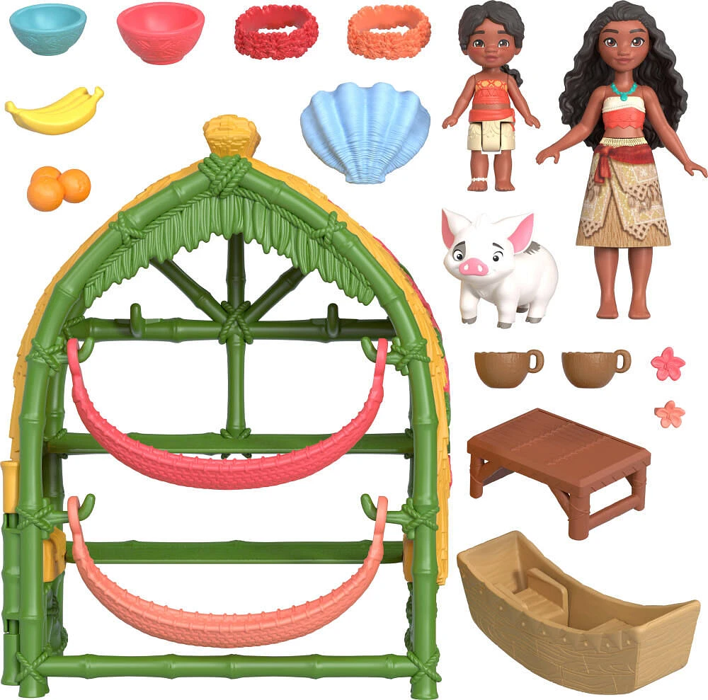Disney Moana 2 Toys, Moana & Simea Village Home Playset
