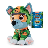 PAW Patrol Jungle Pups, Peluche Rocky de 20,3 cm, animal en peluche