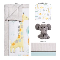 Sammy & Lou Jungle Pals 4 Piece Crib Bedding Set