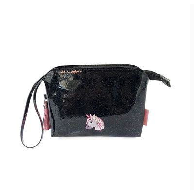 Non-Leather Glitter Pouch Wristlet with tassles
