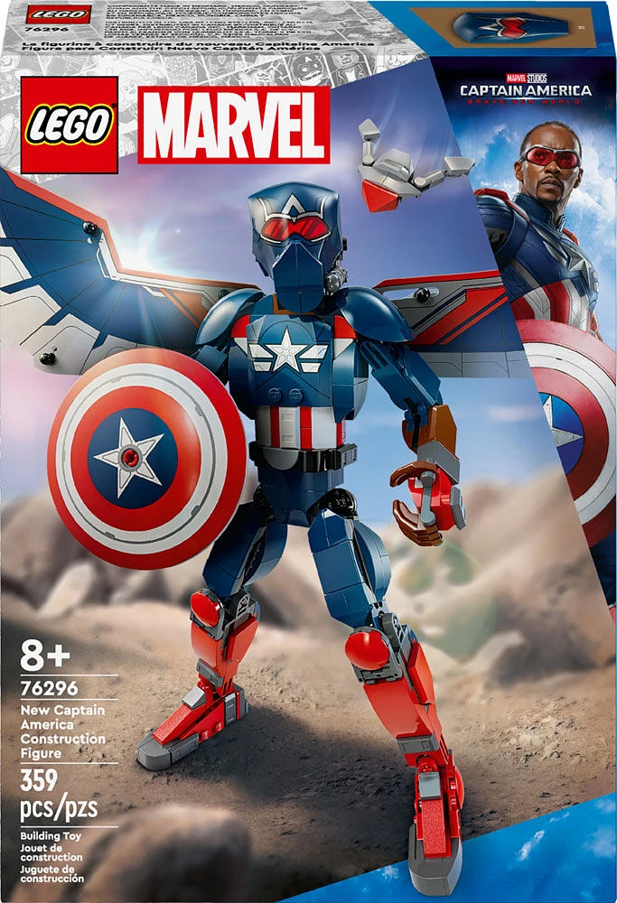 Jouet à construire LEGO Marvel La figurine à construire du nouveau Capitaine America 76296