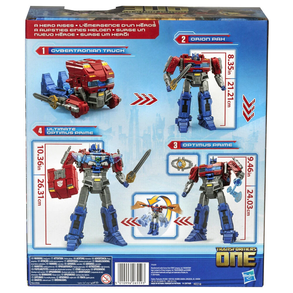 Transformers : Un, figurine interactive Optimus Prime (Orion Pax)