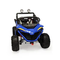 KIDSVIP Licensed Sport MX 2x12V 4x4 Kids Ride-On 2-Seater UTV Buggy - Blue - English Edition