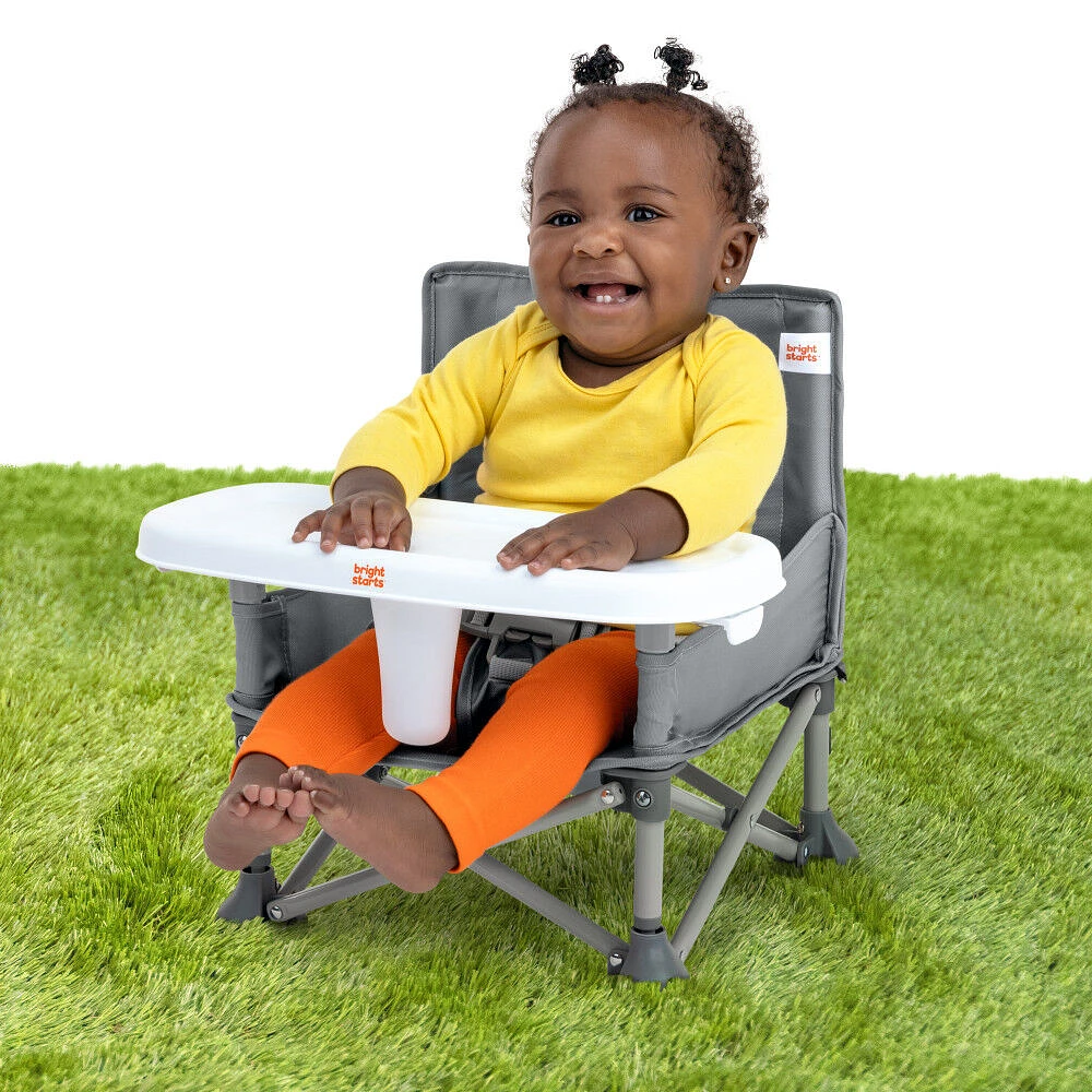 Bright Starts Pop ‘N Sit Portable Booster Seat - Grey