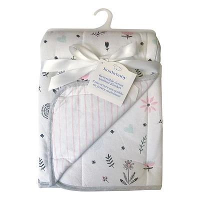 Koala Baby Jersey Quilt Blanket Pink