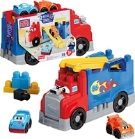 MEGA BLOKS Camion Course et Construction coffret avec 19 pièces