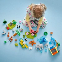 LEGO DUPLO Ma ville Familles d'animaux sauvages 3-en-1, Jouet d'apprentissage pour tout-petits avec 10 figurines d'animaux 10446