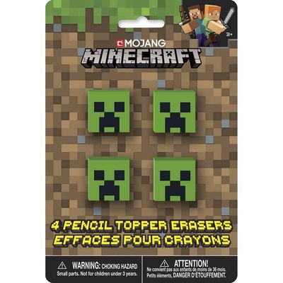 Minecraft Pencil Top Erasers 4