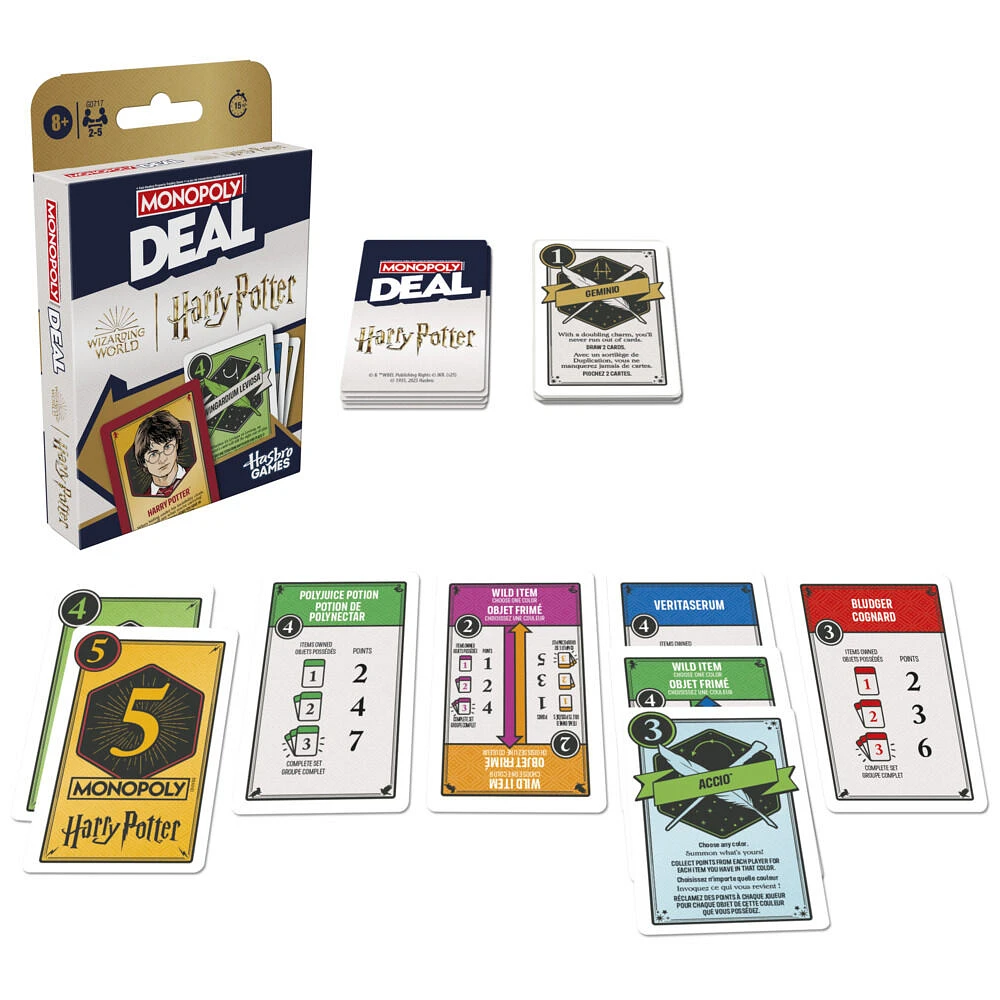 Jeu de cartes Monopoly Deal : Harry Potter