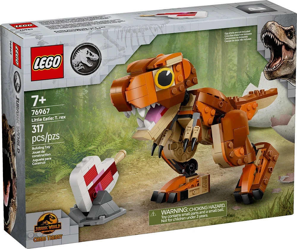 LEGO Jurassic World Little Eatie T Rex Toy - Dinosaur Building Toy - with Movable Jaw, Head and Tail - 76967