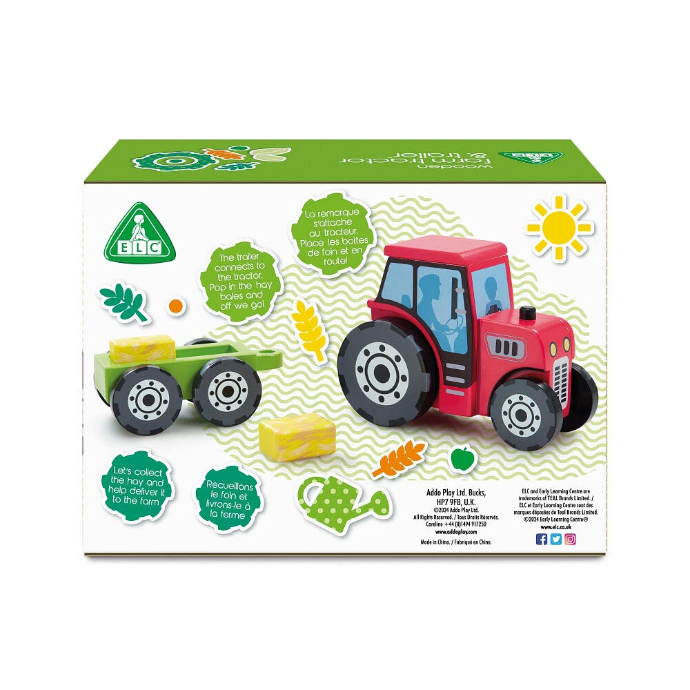 Early Learning Centre Wooden Farm Tractor and Trailer - R Exclusive