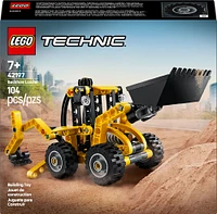 LEGO Technic Backhoe Loader Construction Toy - with Usable Back Digger, Scoop, & Outriggers - 42197