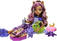 Monster High Soirée Cris-jama Clawdeen Wolf, poupée et accessoires