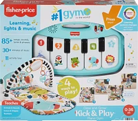 Fisher-Price Glow and Grow Kick & Play Piano Gym Baby Playmat with Musical Learning Toy