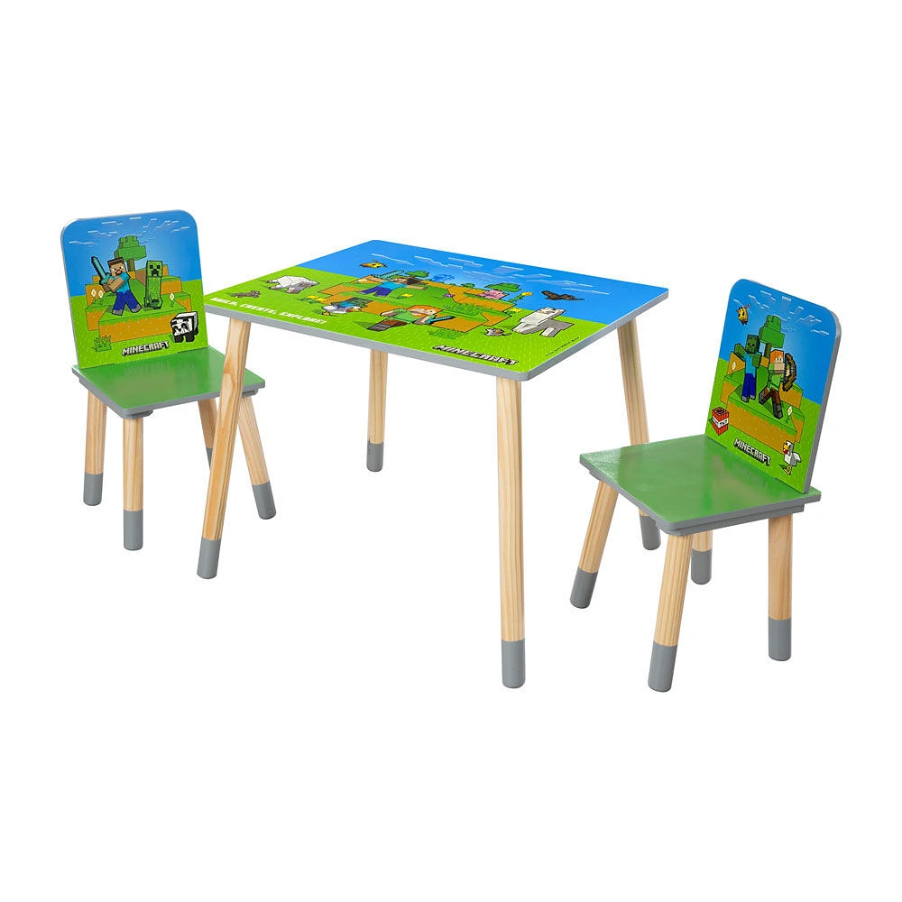 Phoenix Minecraft Table Set with 2 Chairs