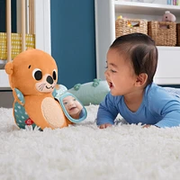 Fisher-Price 2-in-1 Rockin' Tummy Time Otter, Plush Baby Sensory Toy for Tummy Time