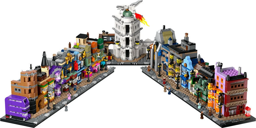 LEGO Harry Potter Les boutiques magiques du Chemin de Traverse, Ensemble de sorciers pour adultes, Modèle à exposer magique 76444