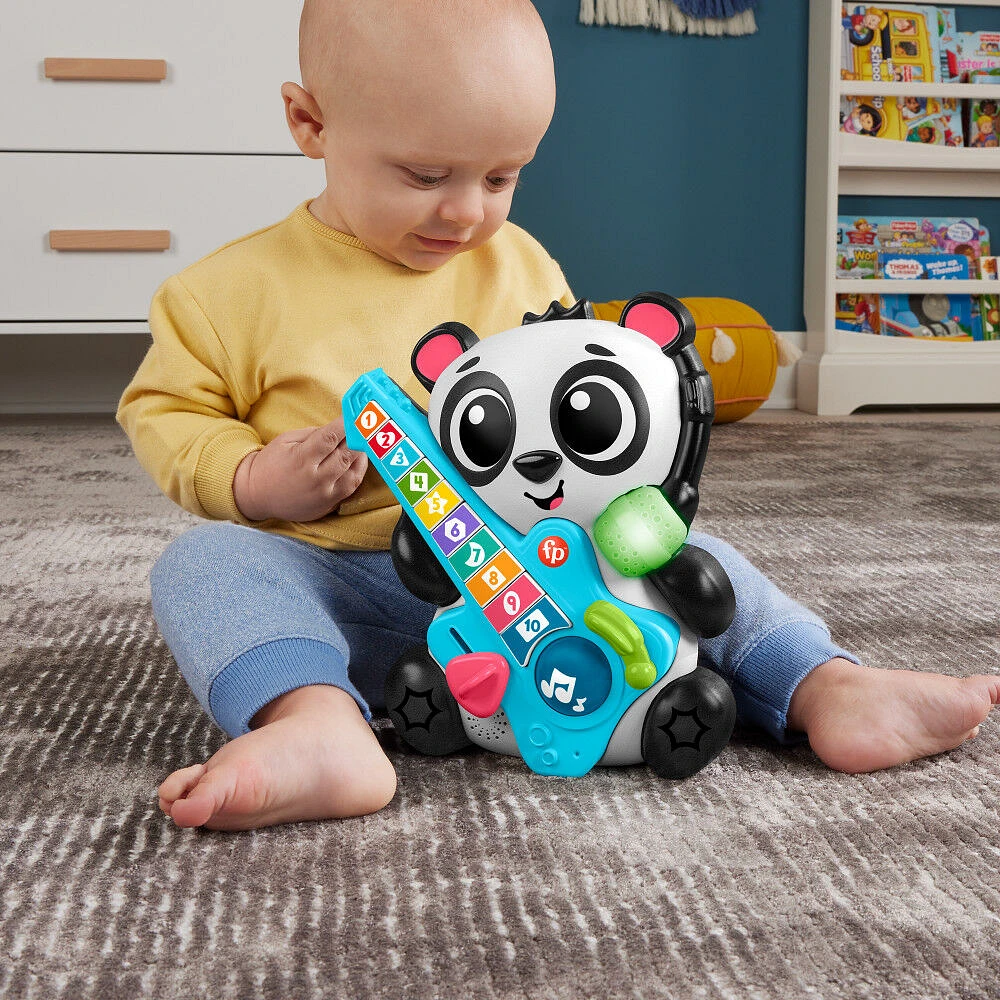 Fisher-Price Link Squad Jam & Count Panda Baby Learning Toy with Music & Lights - English Edition