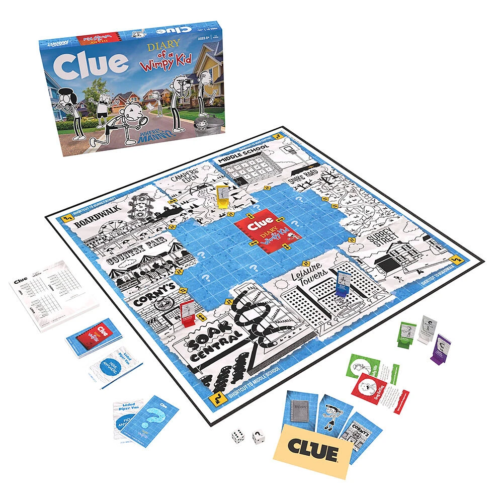 USAopoly CLUE: Diary of a Wimpy Kid - Édition anglaise