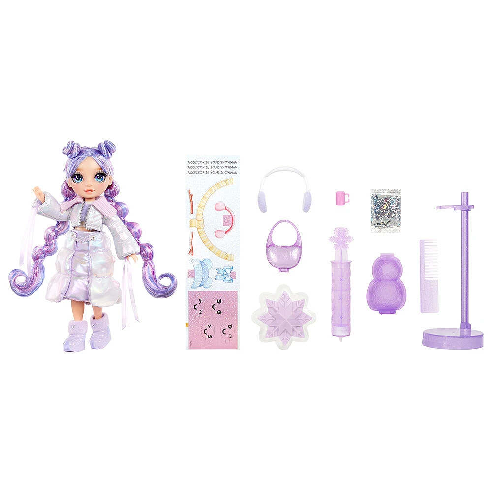 Rainbow High Winter Wonderland Violet - poupée-mannequin violette de 11 po (28 cm)