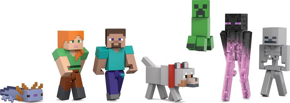 Minecraft Coffret Création de Monde, 7figurines articulées