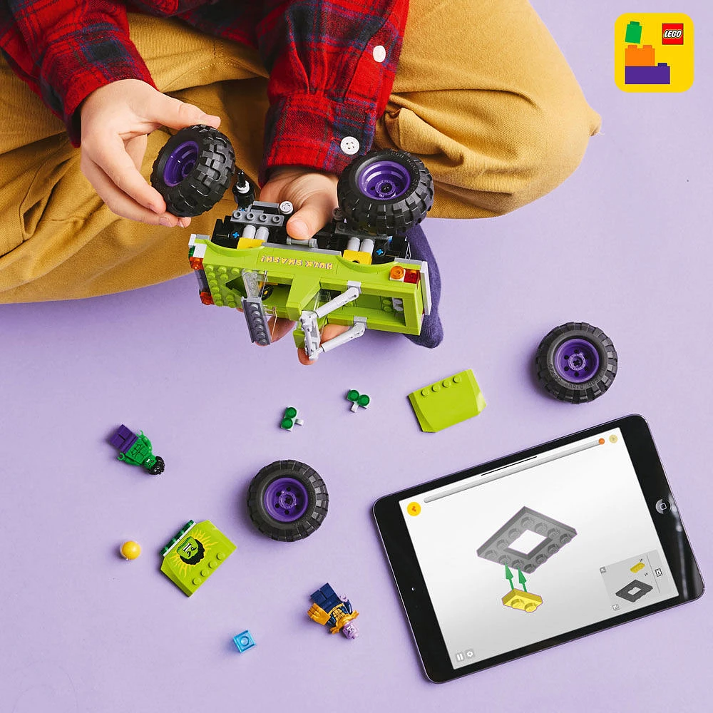 LEGO  Marvel The Hulk Truck vs. Thanos - Monster Truck Building Toy for Kids 7+ - 76312