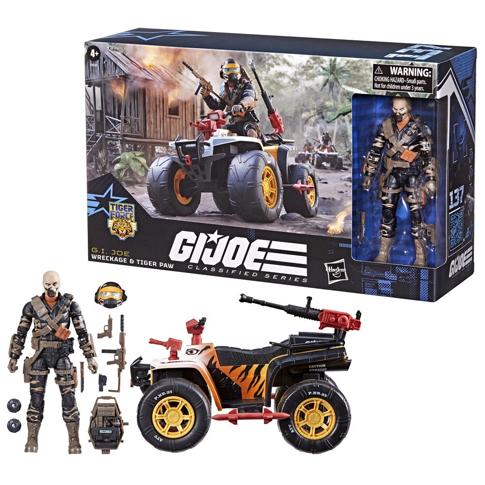 G.I. Joe Classified Series #137, Tiger Force Wreckage & Tiger Paw ATV, Vehicle and Action Figure Set