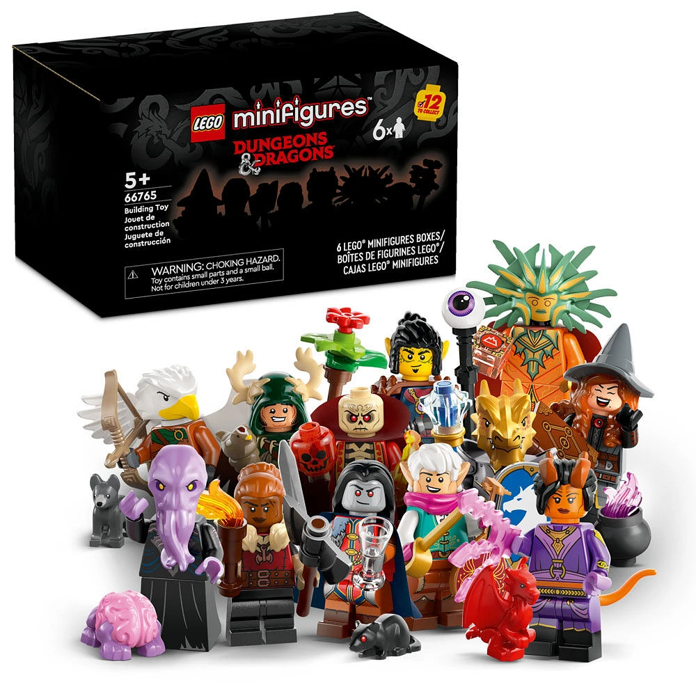 LEGO Minifigures Dungeons & Dragons 6 Pack Collectible Toy Figures, Party Favors for Kids or Adult Fans, 66765