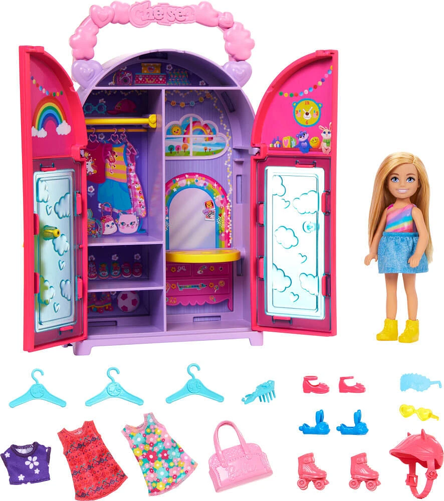 Barbie Chelsea Doll & Closet Toy Playset with Clothes & Accessories