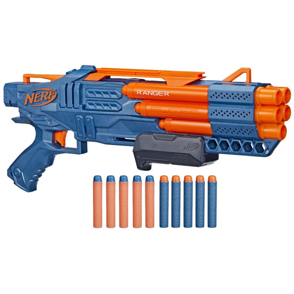  NERF Elite 2.0 Trio SD-3 Blaster - Includes 6 Official Darts -  3-Barrel Blasting - Tactical Rail for Customizing Capability : Toys & Games