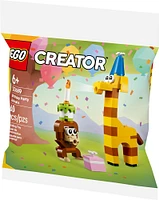 LEGO Creator Birthday Party Animals - Building Kit with Monkey and Giraffe Toys - Great Party Favor Idea - 30689